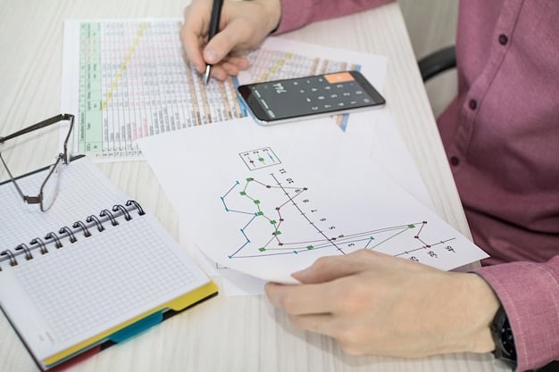A student using a graphing calculator to solve a calculus problem, with annotations highlighting the key functions and analytical processes involved.