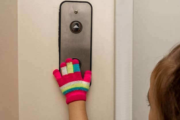 A close-up shot of a renter installing a wireless, battery-powered smart doorbell camera on their apartment door, emphasizing the ease of installation and lack of wiring required for this non-permanent security solution.