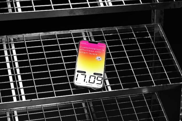 A close-up of a smart thermostat displaying real-time energy usage data transmitted via a 5G network. The interface shows a graph indicating a significant reduction in energy consumption due to the thermostat's ability to optimize settings based on immediate data analysis.