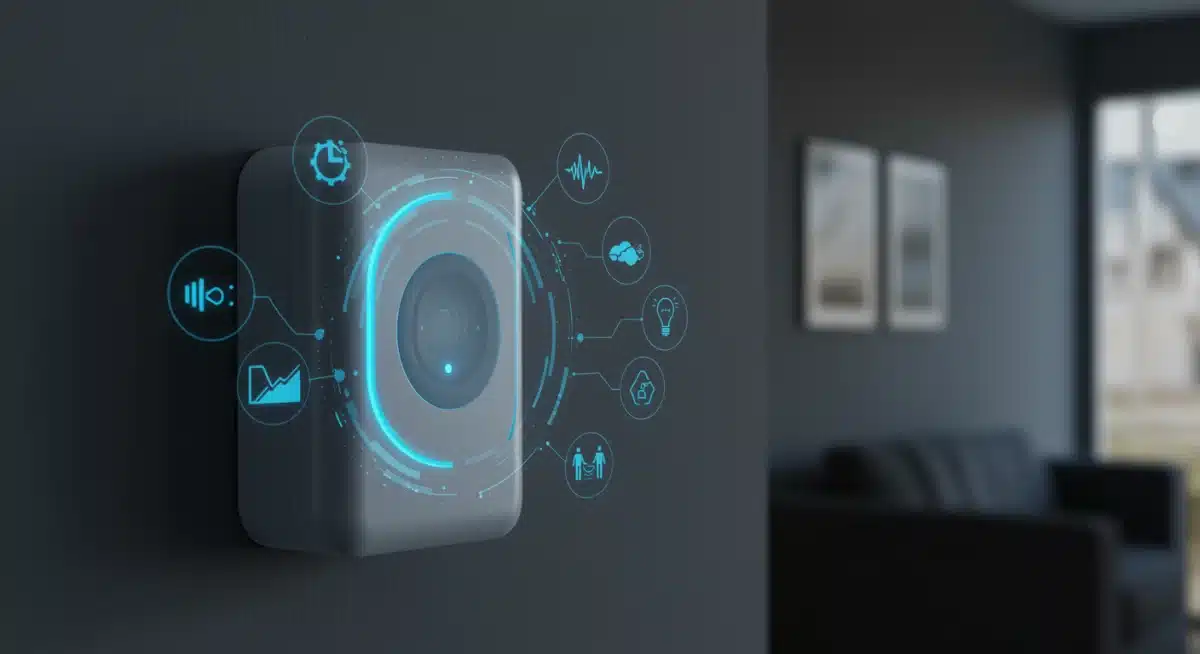Multi-functional smart sensor device detecting environmental parameters for home security