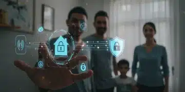 Secure smart home interface with data protection symbols for US users