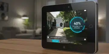 Advanced smart home security system control panel with live camera feed