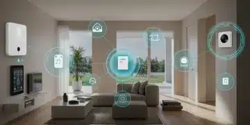 Integrated smart home devices creating a futuristic and connected living space.