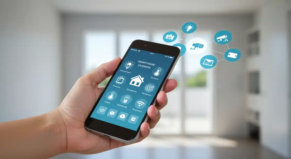 Controlling smart home devices with a mobile app interface