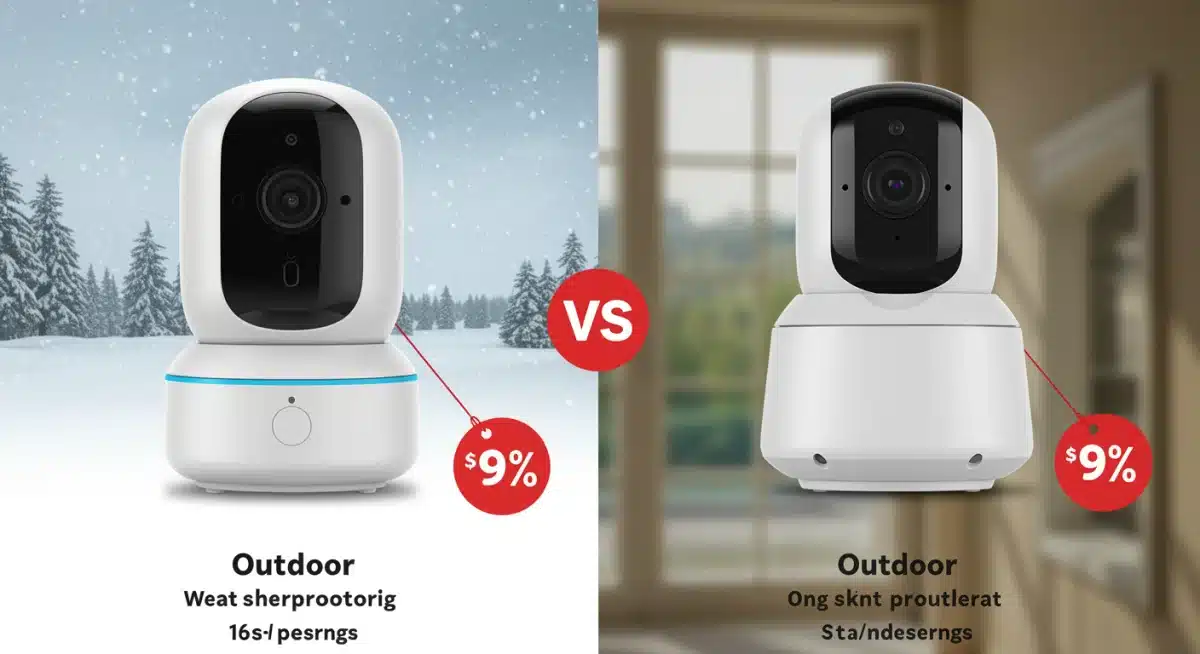 Comparison of indoor and outdoor smart security cameras with discounted prices