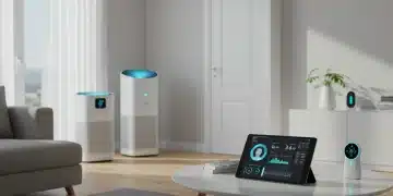 Modern smart home interior displaying integrated health and wellness technology for a holistic living experience in 2026.