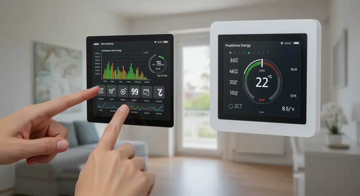 Smart thermostat displaying personalized energy insights