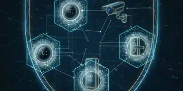 Secure smart home network with glowing protective shields