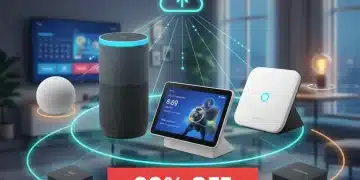 Smart home hubs on sale with a 20% discount banner