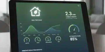 Smart home energy monitoring dashboard with real-time data and energy-saving tips.