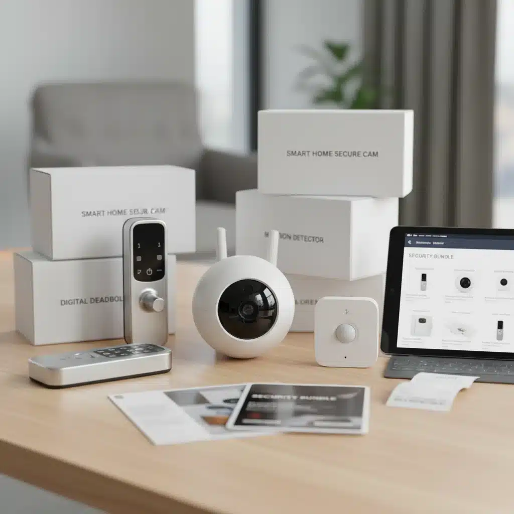 Assortment of smart home security devices for purchase