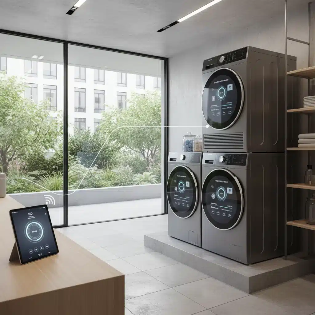 Smart washing machine and dryer with remote control
