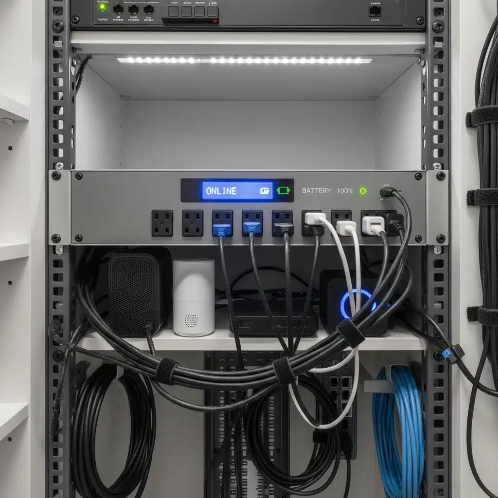 Uninterruptible power supply (UPS) system ensuring continuous operation of smart home hubs